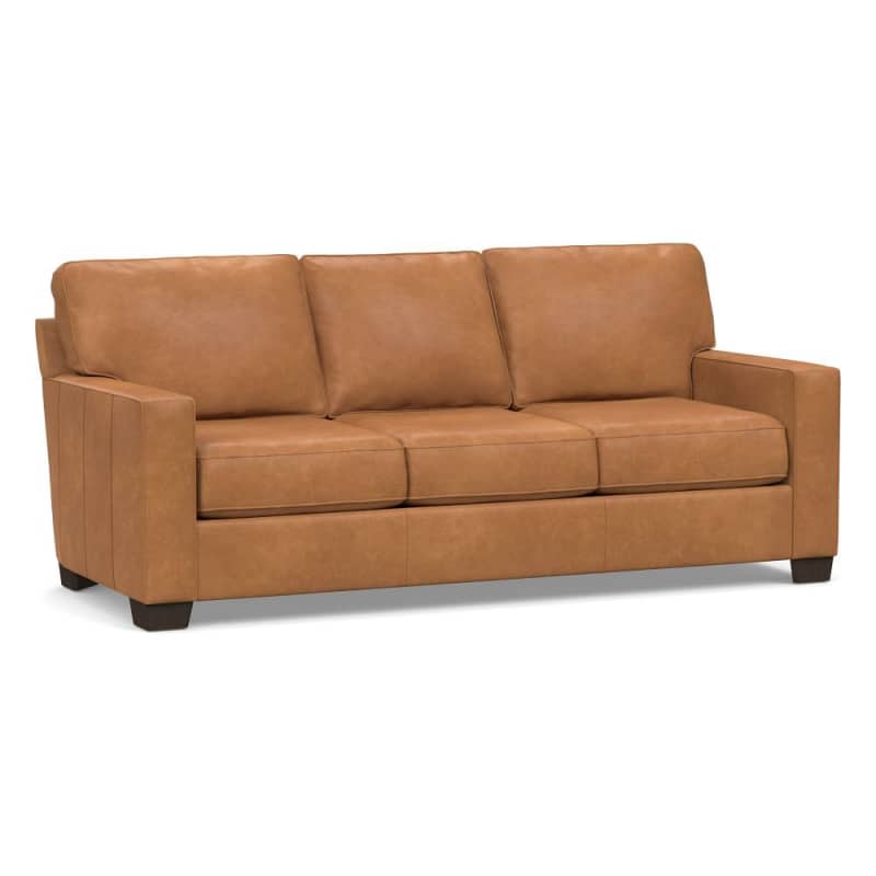 Buchanan Square Arm Leather Sleeper Sofa