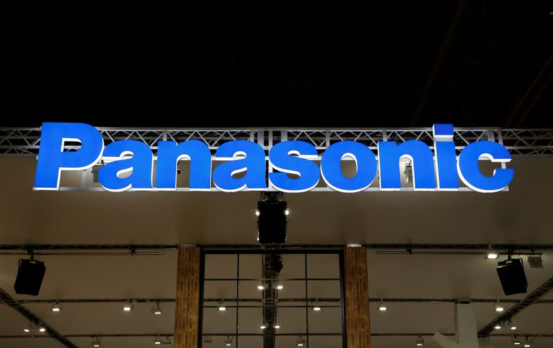 FILE PHOTO: A logo of Panasonic Corp is pictured at the CEATEC JAPAN 2017 in Chiba