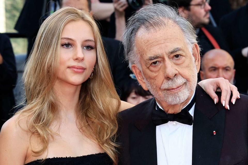 <p>VALERY HACHE/AFP via Getty Images</p> Francis Ford Coppola (right) and granddaughter Romy