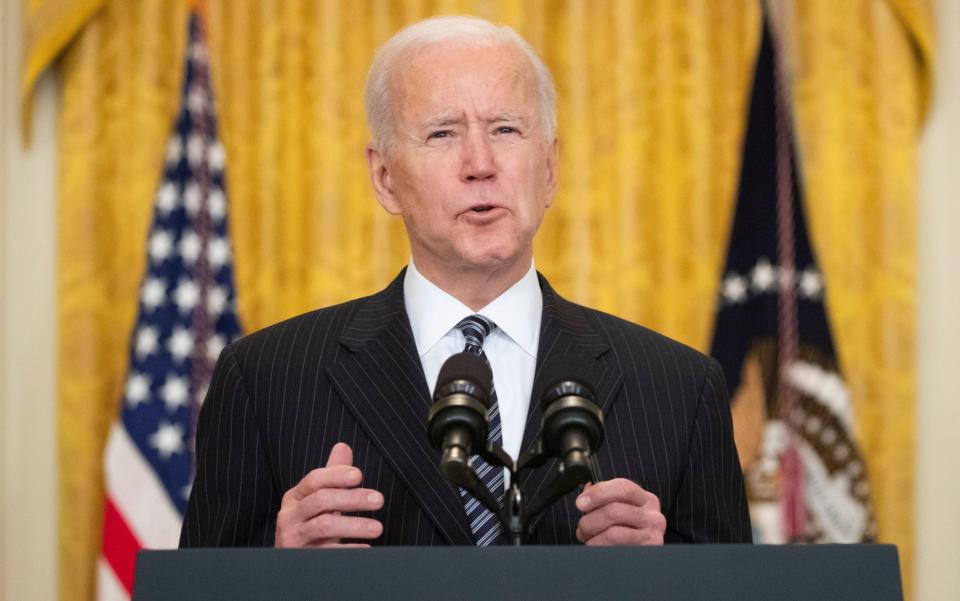 US President Joe Biden delivers remarks on the state of COVID-19 vaccinations