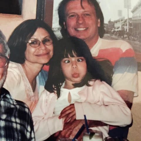 <p>Miranda Cosgrove Instagram</p> Miranda Cosgrove and her parents, Chris and Tom Cosgrove.