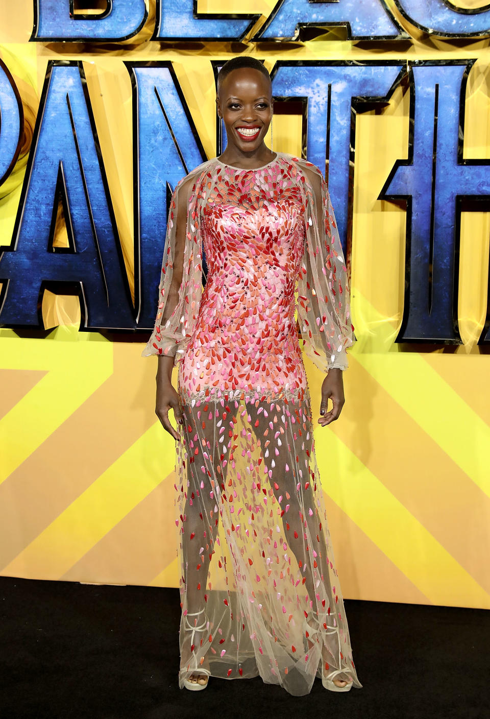 Florence Kasumba at the European Premiere of ‘Black Panther’ in London