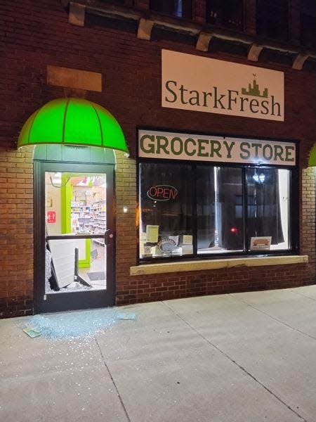 Canton police are investigating a break-in that occurred Tuesday morning at the StarkFresh grocery store, 321 Cherry Ave. NE.