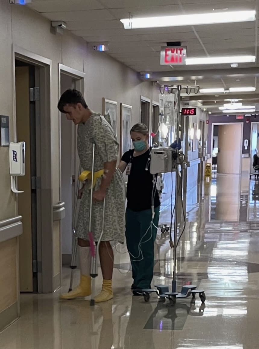 Myles Thompson in the hospital (Courtesy: Joel Thompson)