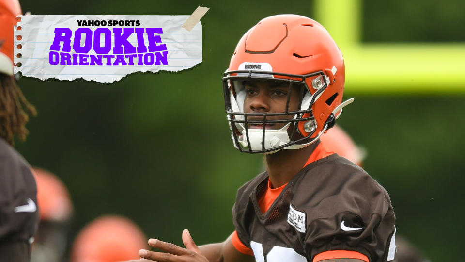 Cleveland Browns cornerback Greedy Williams is the subject of Rookie Orientation, hosted by Matt Harmon. (Photo by: 2019 Nick Cammett/Diamond Images/Getty Images)  