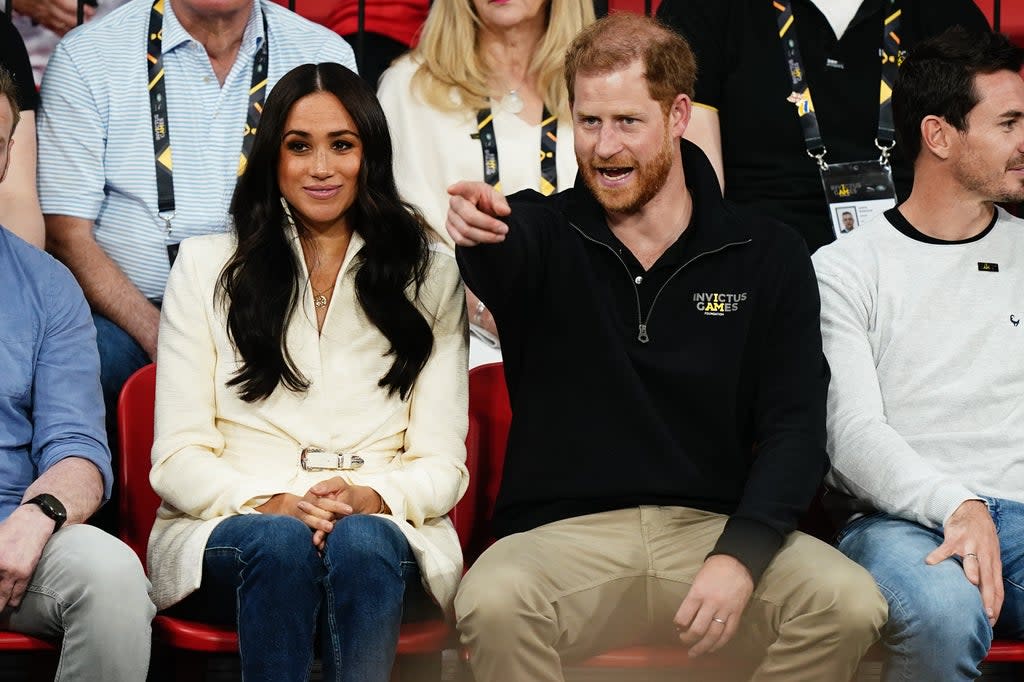 The Duke and Duchess of Sussex attended the Invictus Games in the Hague, Netherlands, last month (PA) (PA Wire)