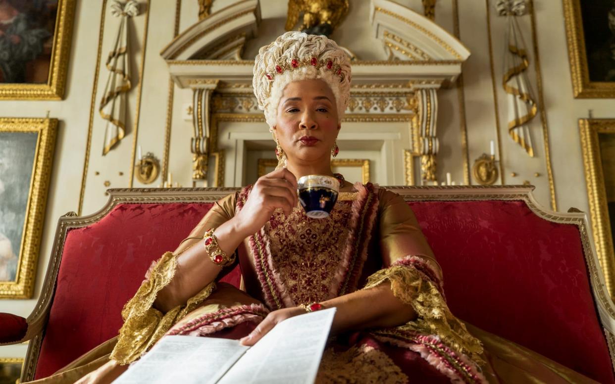 Golda Rosheuvel as Queen Charlotte in Bridgerton. Will she unmask Lady Whistledown in series two? - Liam Daniel/Netflix