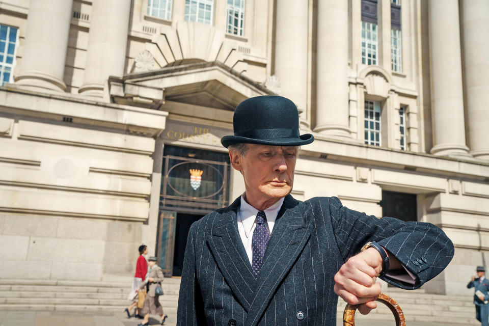 This image released by Sony Pictures Classics shows Bill Nighy in a scene from "Living." (Ross Ferguson/Sony Pictures Classics via AP)