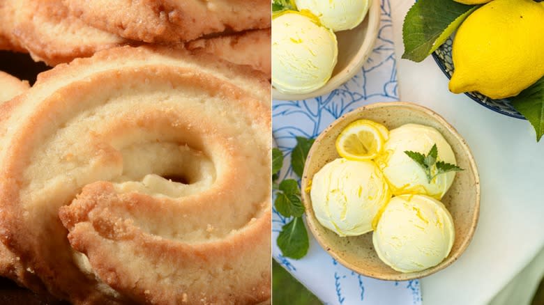 butter cookies and ice cream