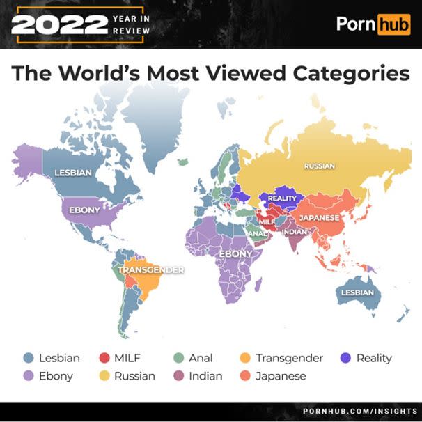 Pornhub study reveals 2022 trends and which countries watch the most