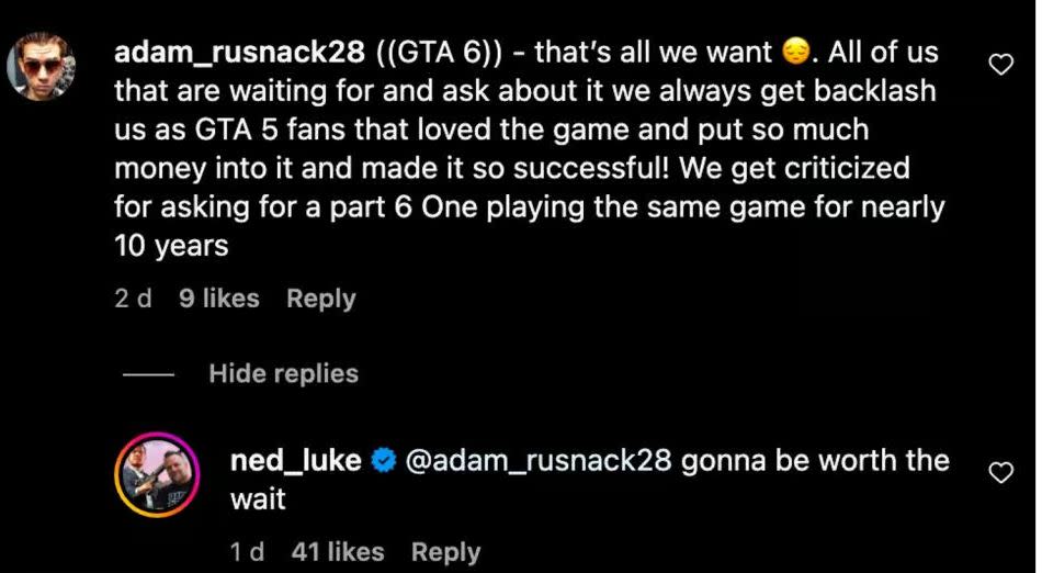 Ned Luke, actor de Michael en GTA V, responde a seguidor que pide la revelación de GTA VI