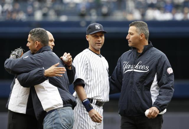 Watch the Yankees' 'Core Four' reunite before Derek Jeter's last