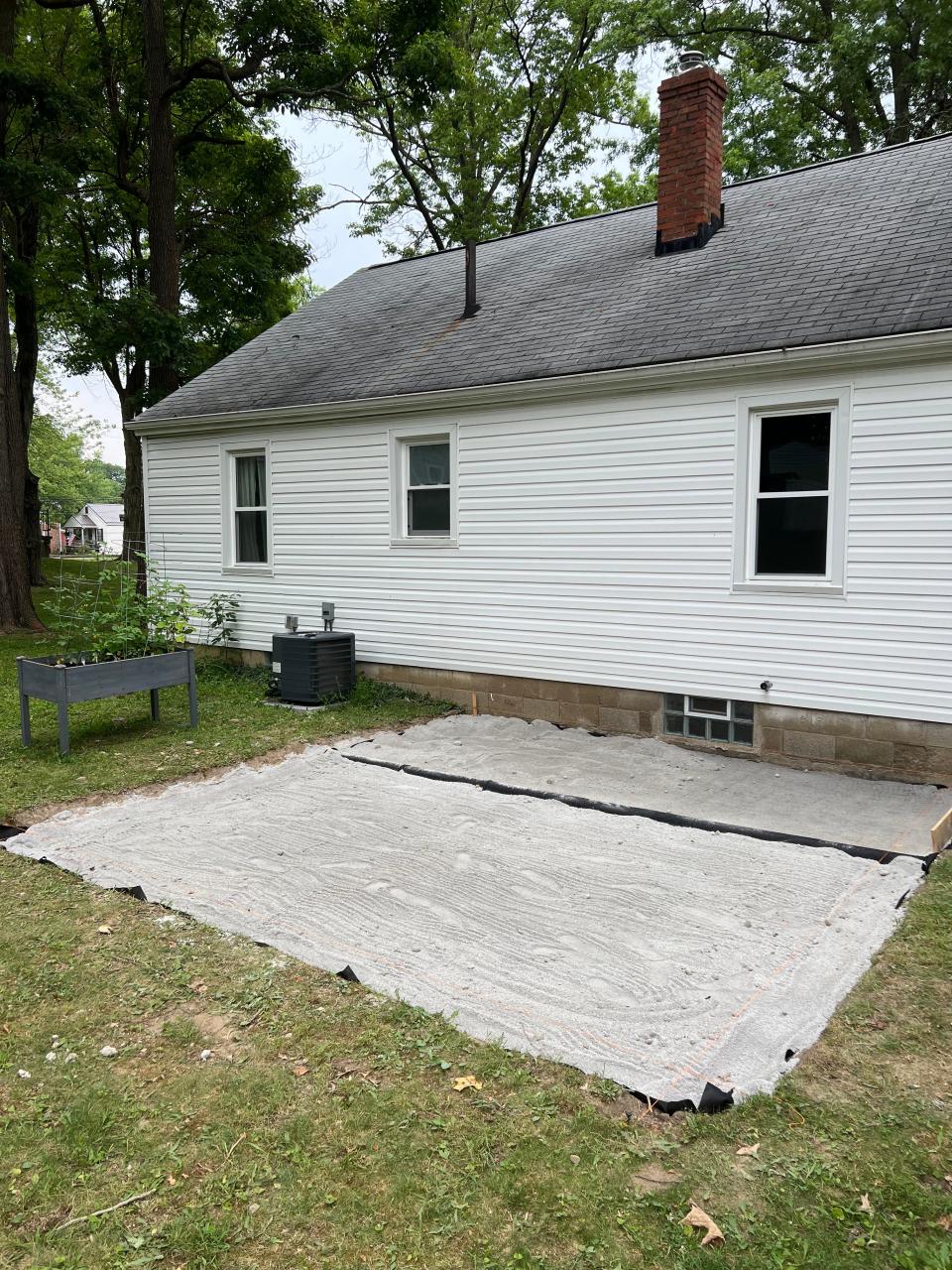 The patio is a work in progress. It’s costing more than anticipated.