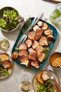 Pair this juicy pork tenderloin with <a href="https://www.epicurious.com/recipes/food/views/roasted-potatoes-with-garlic-lemon-and-oregano-231779?mbid=synd_yahoo_rss" rel="nofollow noopener" target="_blank" data-ylk="slk:lemony roasted potatoes;elm:context_link;itc:0" class="link ">lemony roasted potatoes</a> or <a href="https://www.epicurious.com/recipes/food/views/roasted-garlic-asparagus-364212?mbid=synd_yahoo_rss" rel="nofollow noopener" target="_blank" data-ylk="slk:asparagus;elm:context_link;itc:0" class="link ">asparagus</a>. <a href="https://www.epicurious.com/recipes/food/views/pork-tenderloin-honey-mustard?mbid=synd_yahoo_rss" rel="nofollow noopener" target="_blank" data-ylk="slk:See recipe.;elm:context_link;itc:0" class="link ">See recipe.</a>