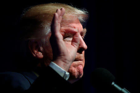Republican presidential nominee Donald Trump attends a campaign rally in Scranton, Pennsylvania, U.S. November 7, 2016. REUTERS/Carlo Allegri