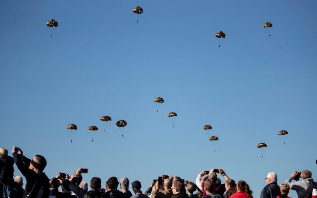 The parachute drop to mark the 75th anniversary of Operation Market Garden - Copyright Â©Heathcliff O'Malley , All Rights Reserved, not to be published in any format without p