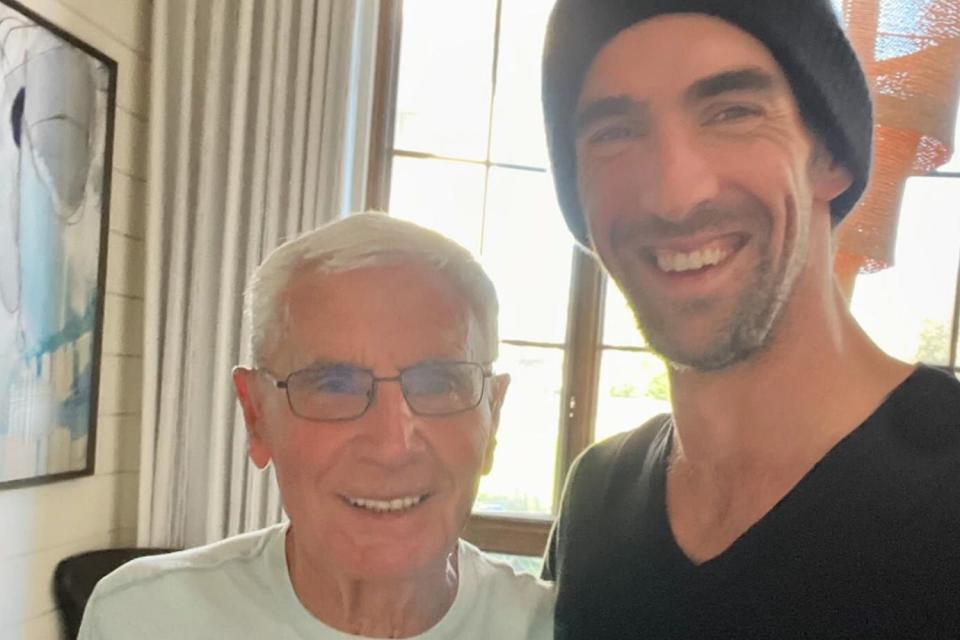 <p> Michael Phelps/Instagram</p> Jon Urbanchek (left) and Michael Phelps