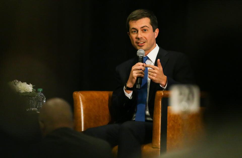 Democratic Presidential candidate from South Bend Mayor Pete Buttigieg was the keynote speaker for Greater Indianapolis NAACP 2019 Freedom Fund Banquet, Friday, Oct. 4, 2019, at the Indianapolis Marriott Downtown. 