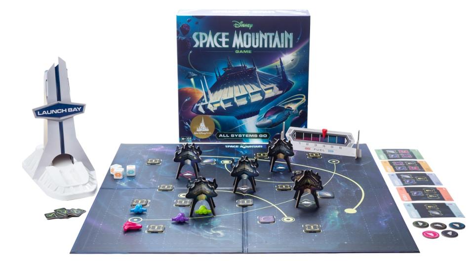 Space Mountain All Systems Go game board and pieces.