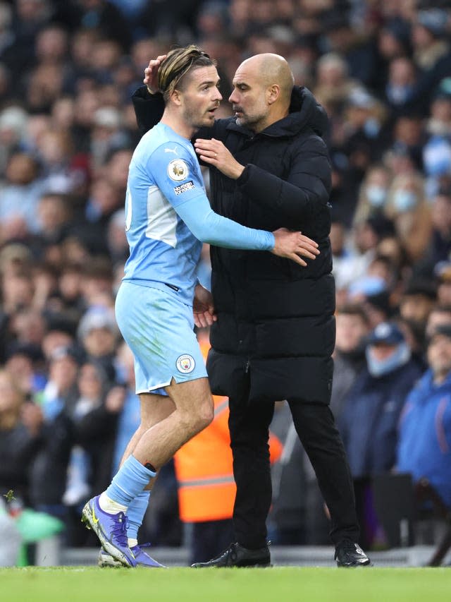 Jack Grealish (left) had to sit out the action last week