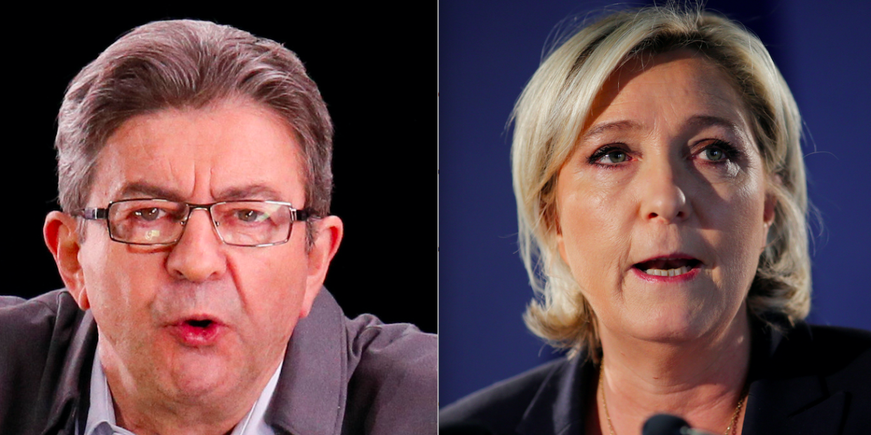 Le Pen v Melenchon