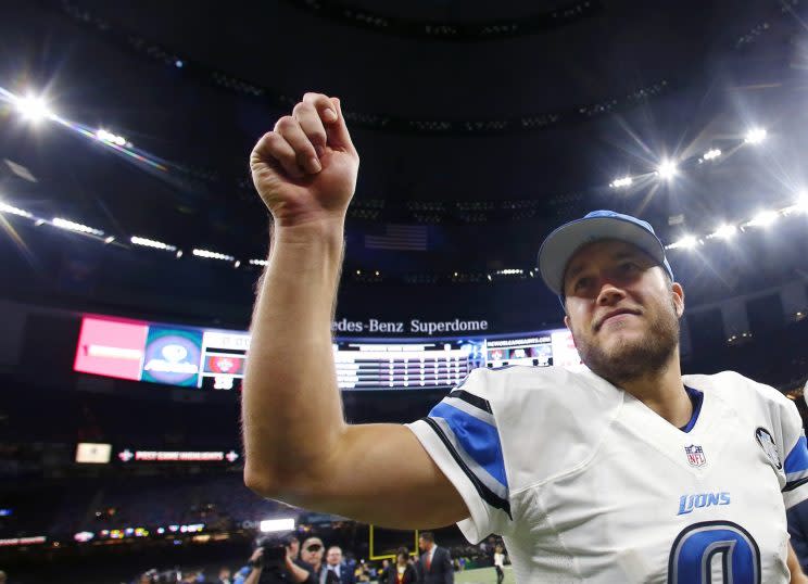 Matthew Stafford has led the Lions to an 8-4 record. (AP)