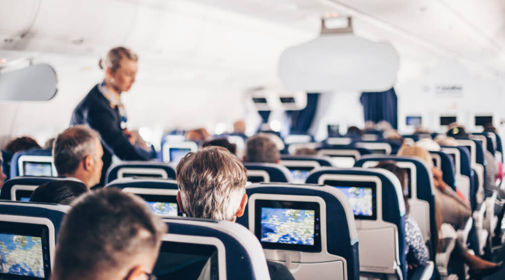 interior of airplane