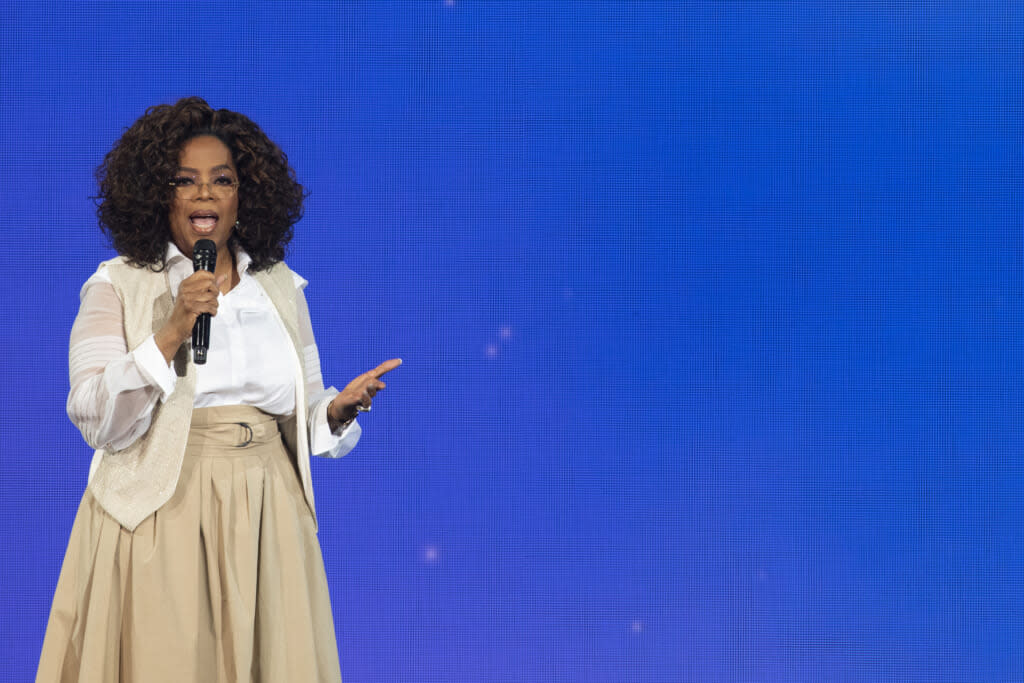 Oprah Winfrey speaks during Oprah’s 2020 Vision: Your Life in Focus Tour presented by WW (Weight Watchers Reimagined) at Pepsi Center on March 07, 2020 in Denver, Colorado. (Photo by Tom Cooper/Getty Images)
