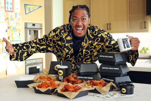 <p>Sara Jaye/Getty Images for Buffalo Wild Wings</p> Nick Cannon.