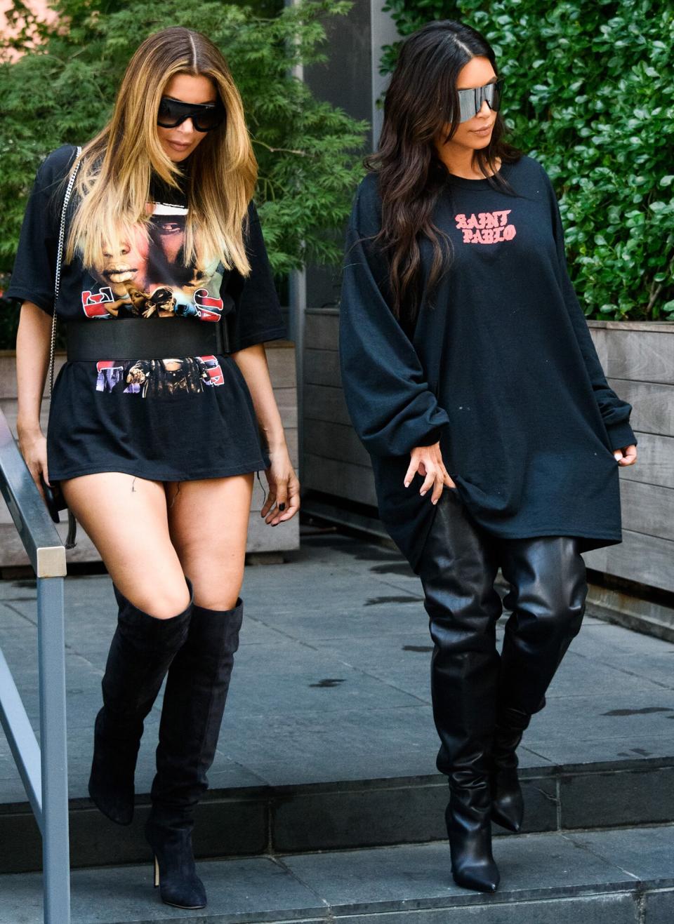 Larsa Younan and Kim Kardashian are seen on September 08, 2016 in New York City