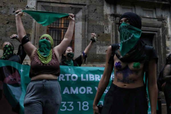 Marchas en favor de la despenalización del aborto en México