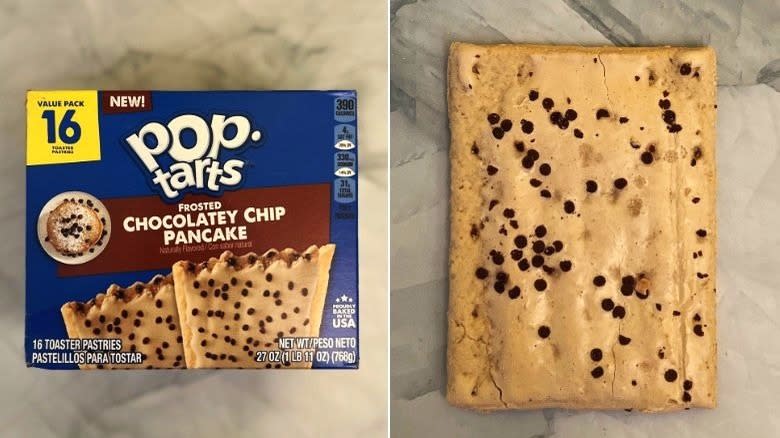 Frosted Chocolatey Chip Pancake box and Pop-Tart