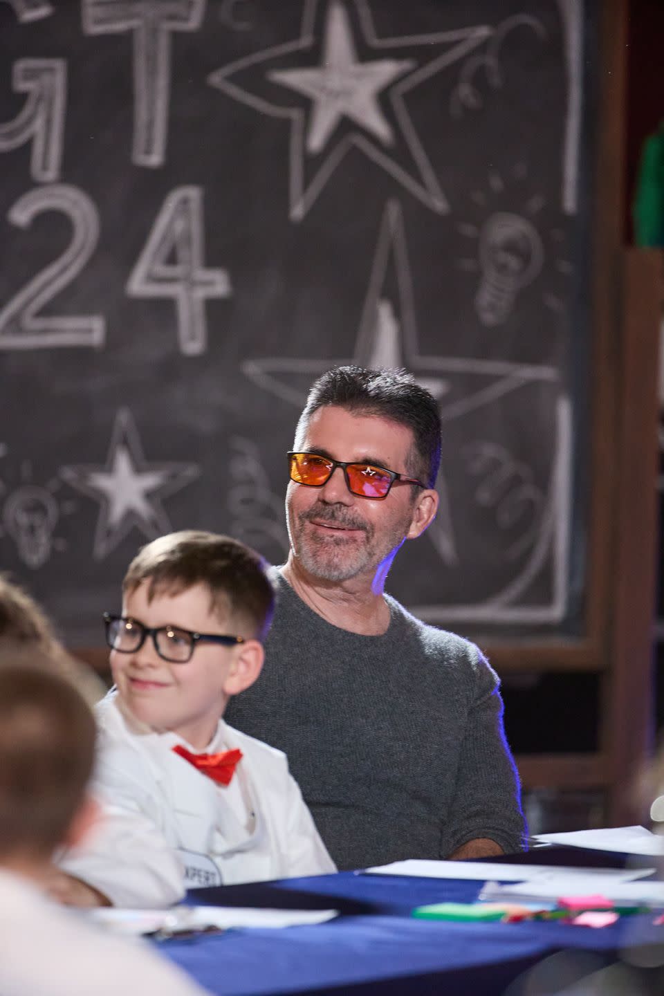 simon cowell, britain's got talent, season 17 wearing red glasses