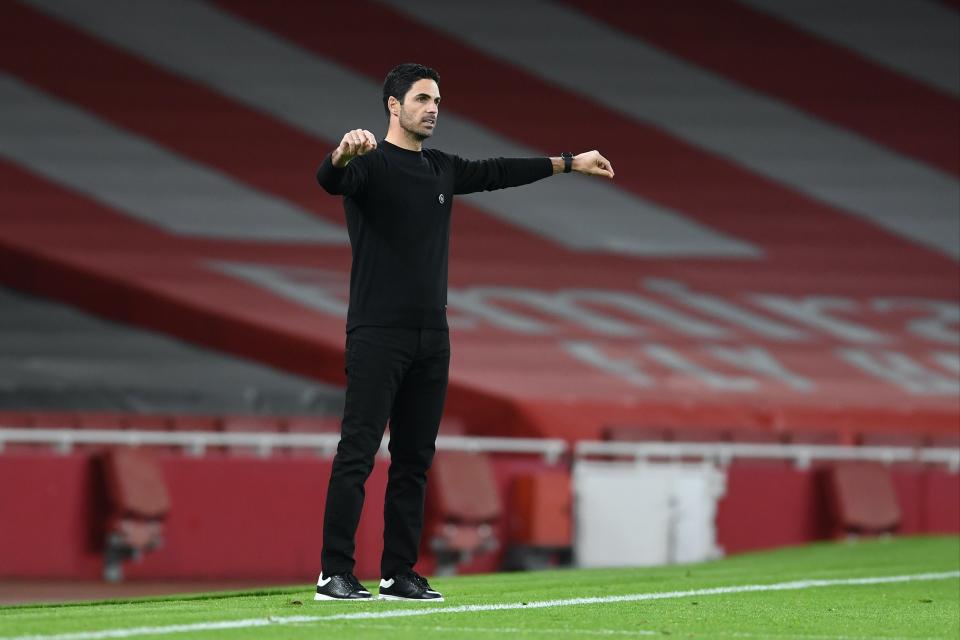 Arteta is trying to launch a new era at Arsenal in empty stadiums (Arsenal FC via Getty Images)