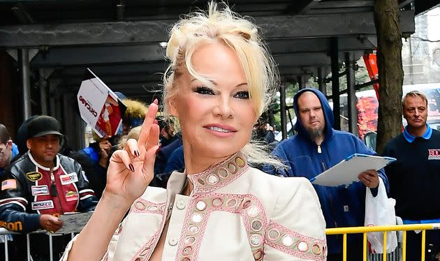 Pamela Anderson pictured in New York last year