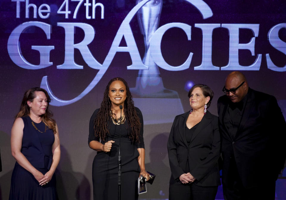 \Ava DuVernay speaks onstage as the Alliance for Women in Media Foundation (AWMF) presents the 47th annual Gracie Awards at Beverly Wilshire, A Four Seasons Hotel on May 24, 2022 in Beverly Hills, California. - Credit: Anna Webber/Getty Images for The Alliance for Women in Media Foundation