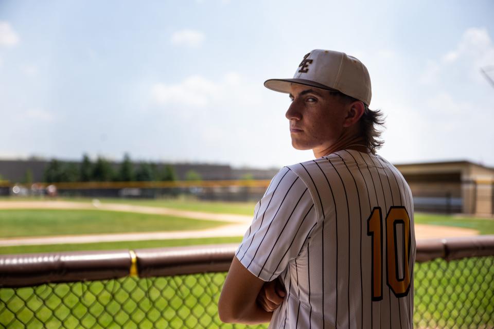 Zeeland East's Easton Remick poses for a portrait Wednesday, June 21, 2023, at Zeeland East High School. Remick has been named The Sentinel's Baseball Player of The Year.