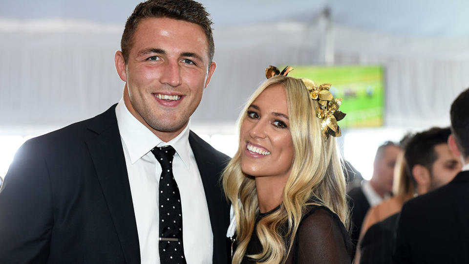 Seen here, former married couple Sam and Phoebe Burgess at a race day.