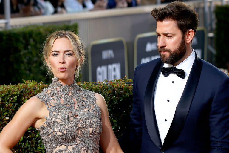 Emily Blunt y John Krasinski, en la última entrega de los Globo de Oro