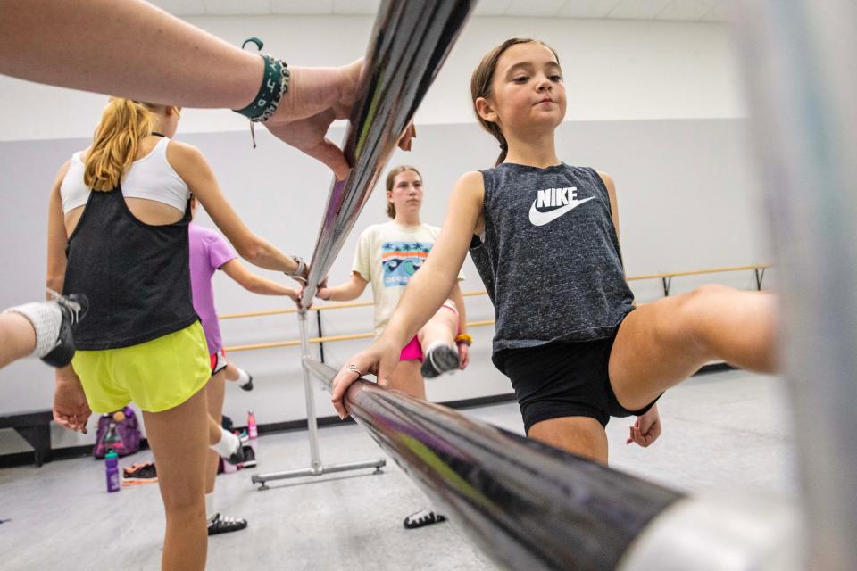 Erin Mayo practices Irish dancing at McGough Academy in West Chester, Pennsylvania.