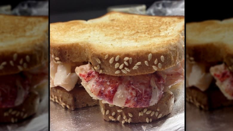lobster sandwich close-up