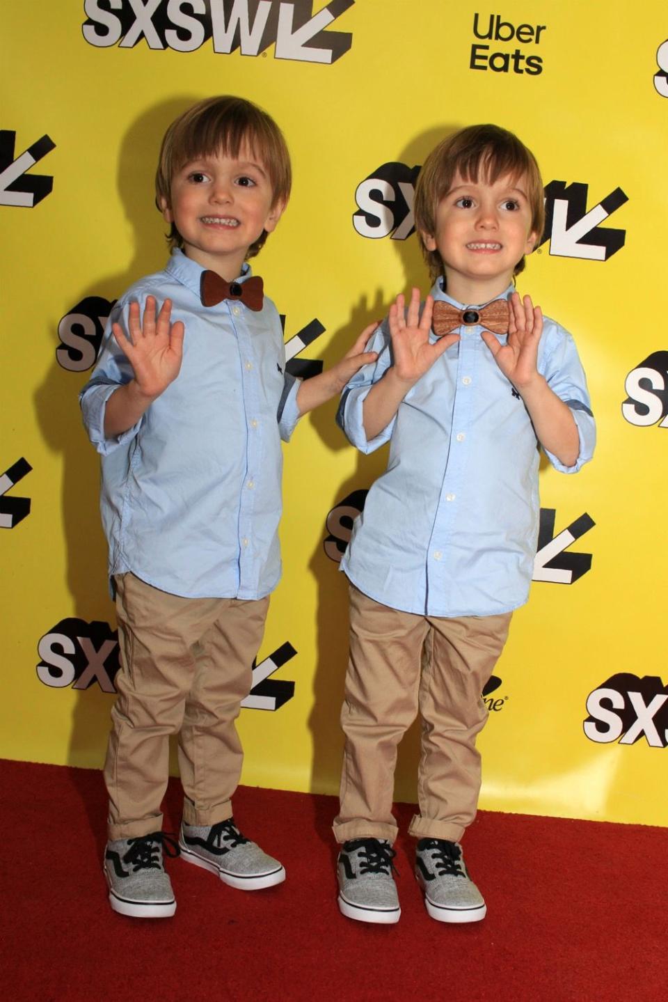 Hugo and Lucas Lavoie at Pet Sematary SXSW World Premiere, photo by Heather Kaplan