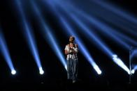 <p>Pink performs during the 60th Annual Grammy Awards show on January 28, 2018, in New York. (Photo: Getty Images) </p>