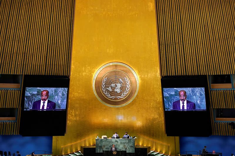 FILE PHOTO: World leaders address the 77th Session of the United Nations General Assembly at U.N. Headquarters in New York City