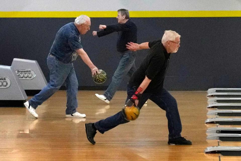 <p>AP Photo/Robert F. Bukaty</p> Lewiston bowling alley on May 1, 2024, in Lewiston, Maine.