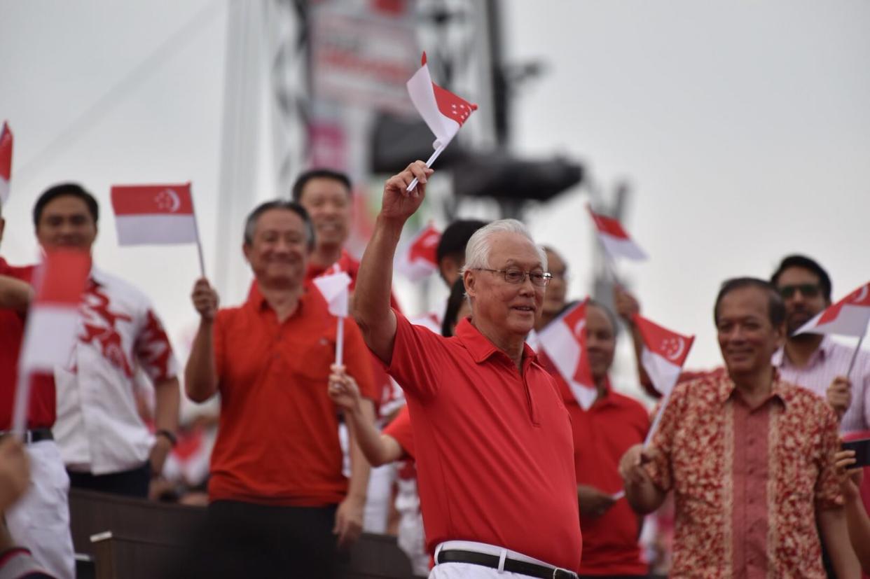 Emeritus Senior Minister Goh Chok Tong at the 2018 National Day Parade celebrations. (Yahoo News Singapore file photo)