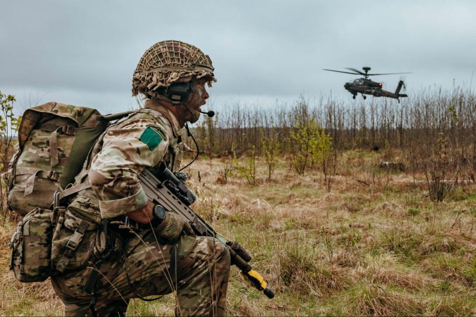 Paratrooper from the 3rd Battalion, the Parachute Regiment in Estonia (Cpl Aaron J Stone/MoD)