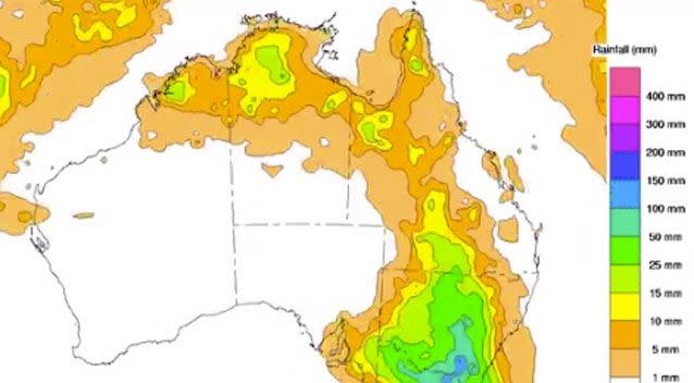 The Bureau of Meteorology says a significant thunderstorm and rainfall system will start moving over on Thursday. Photo: BOM