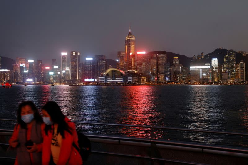 FILE PHOTO: General view of the central financial district, in Hong Kong