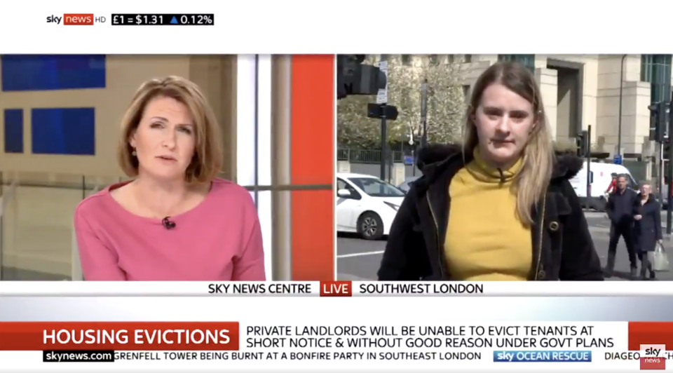 Sky News presenter Jayne Secker questioned if some young tenants have the “necessary skills to rent”. (Sky)